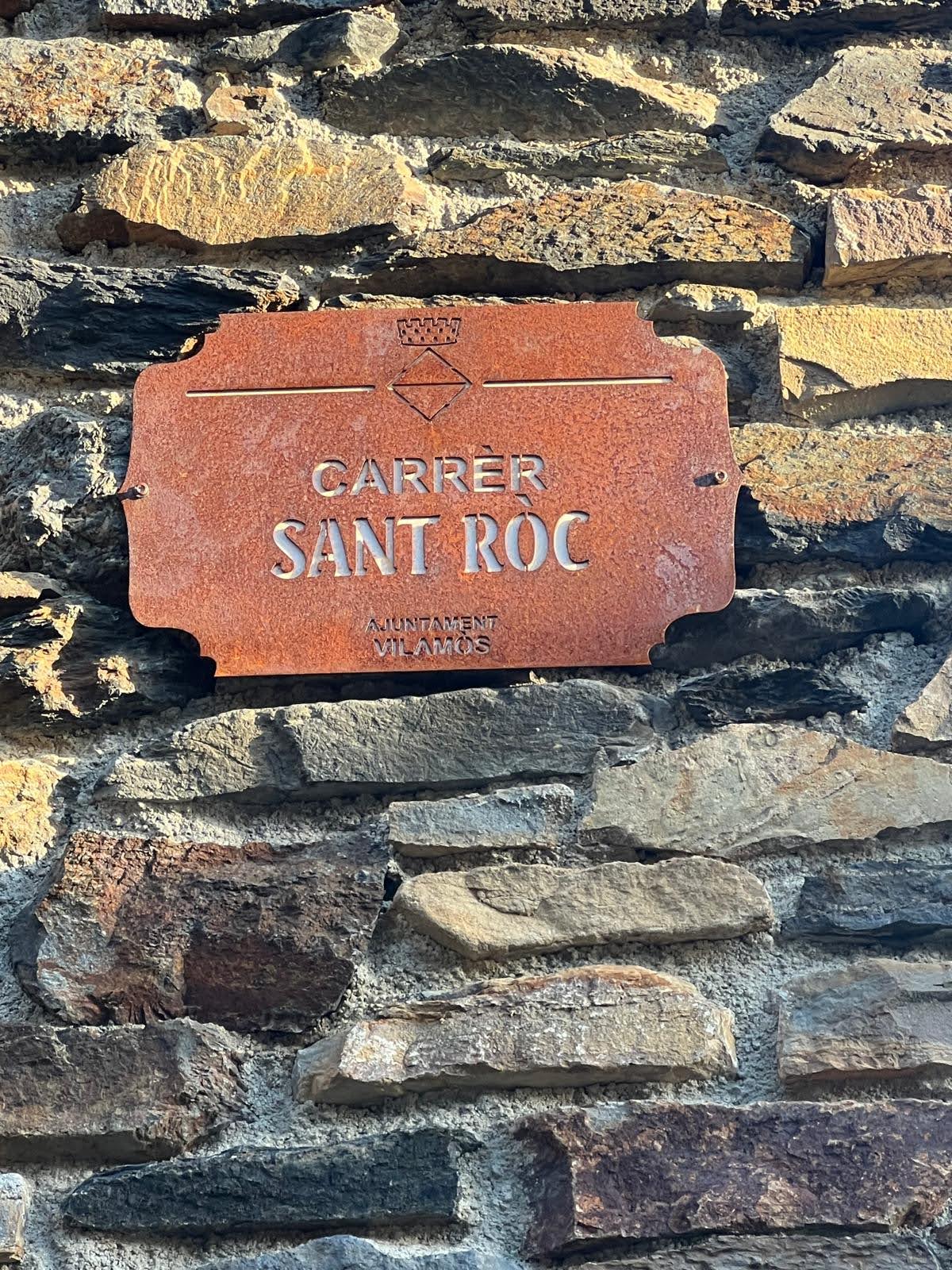Plaque Saint Roc a l'entree